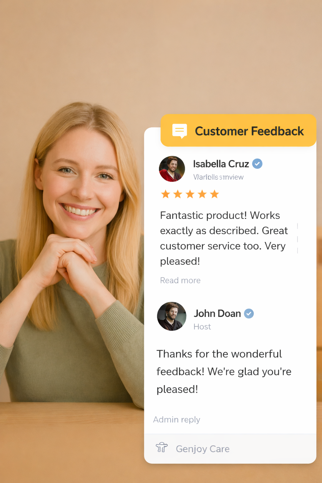 Mobile-friendly Tellacity review form