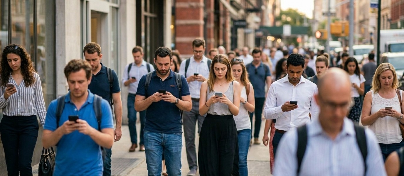 People using mobile devices to share customer feedback