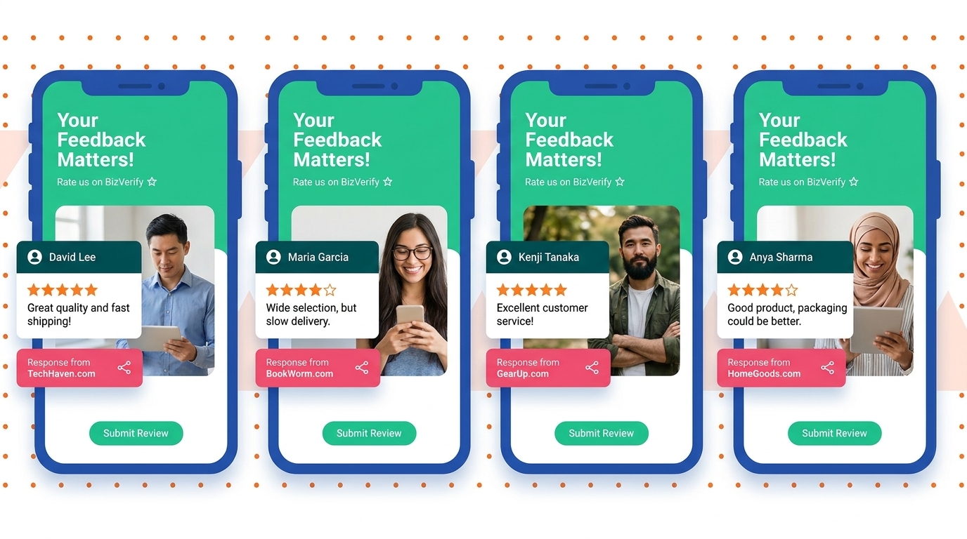 Customer reading review feedback